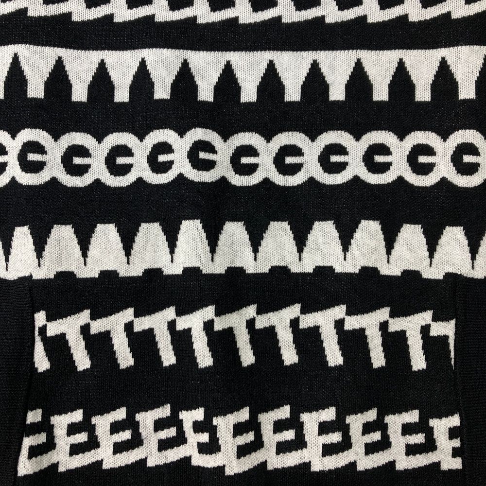 サイズ：1 PEARLY GATES パーリーゲイツ  裏地付 ニットセーター 総柄 ブラック系 [240101478055] ゴルフウェア レディース ストスト サイズ：1 PEARLY GATES パーリーゲイツ 裏地付 ニットセーター