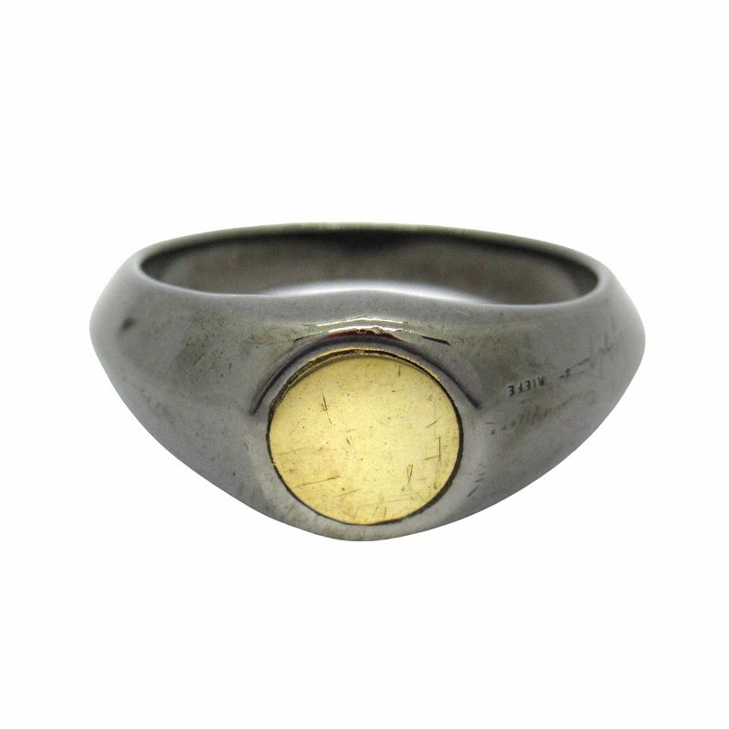22ss ヨウジヤマモト バイ リーフェ YOHJI YAMAMOTO by RIEFE ワーカー リング WORKER RING YL GD PT SV925 YLW GLD ブラック K18ゴールドコーティング シルバー アクセサリー ジュエリー