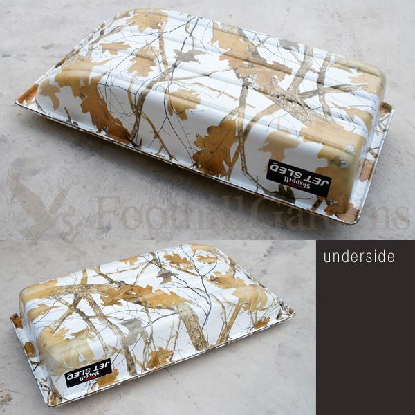 大型ソリ ジェットスレッド ジュニアサイズ ソリ 白 迷彩 丈夫 頑丈 雪 雪遊び わかさぎ 釣り アウトドア 潮干狩り 災害 救助 調査 狩猟 猟 雪害 除雪 大きい スノーモービル バギー ホワイトカモ カモフラージュ柄 迷彩柄 Jet Sled Jr