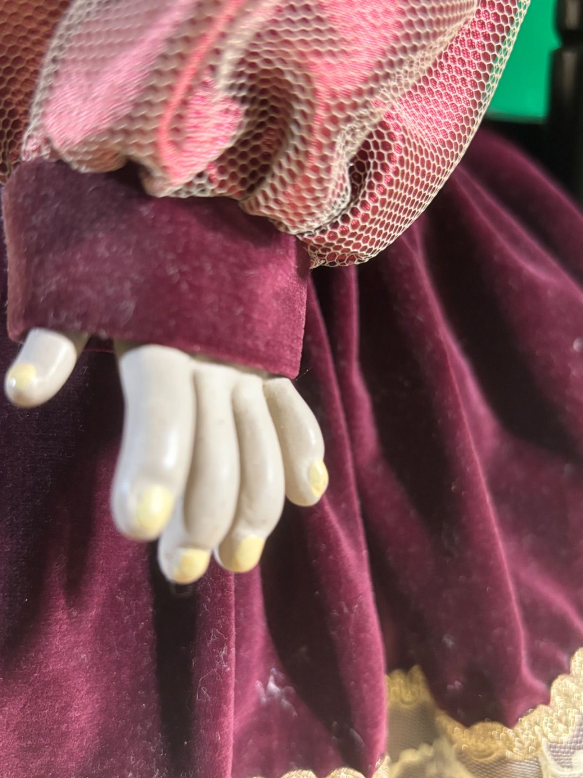 ZDメ82 ビスクドール アンティーク 椅子付き 椅子に座る少女 西洋人形