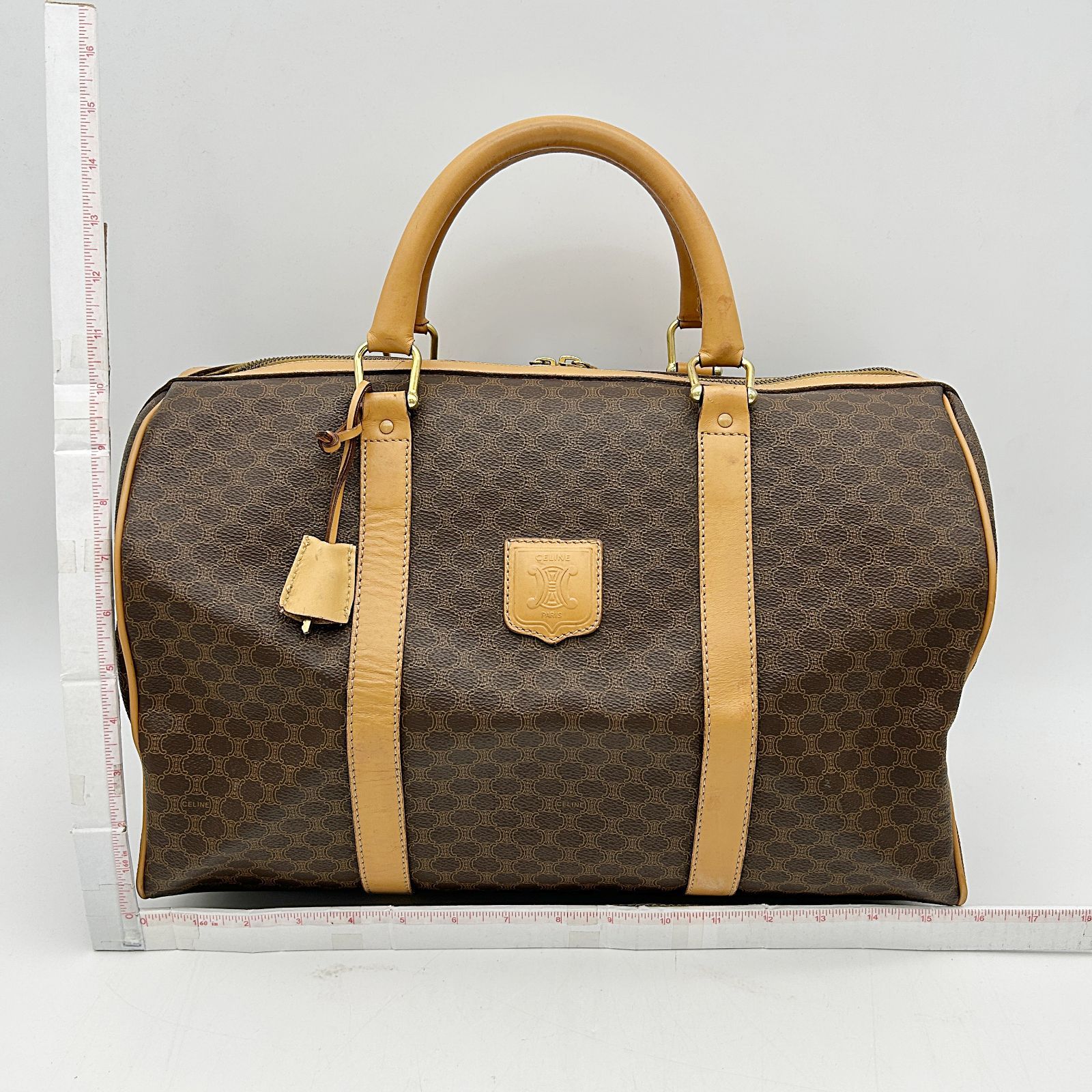 CELINE（セリーヌ） ボストンバッグ マカダム柄 PVC - メルカリ