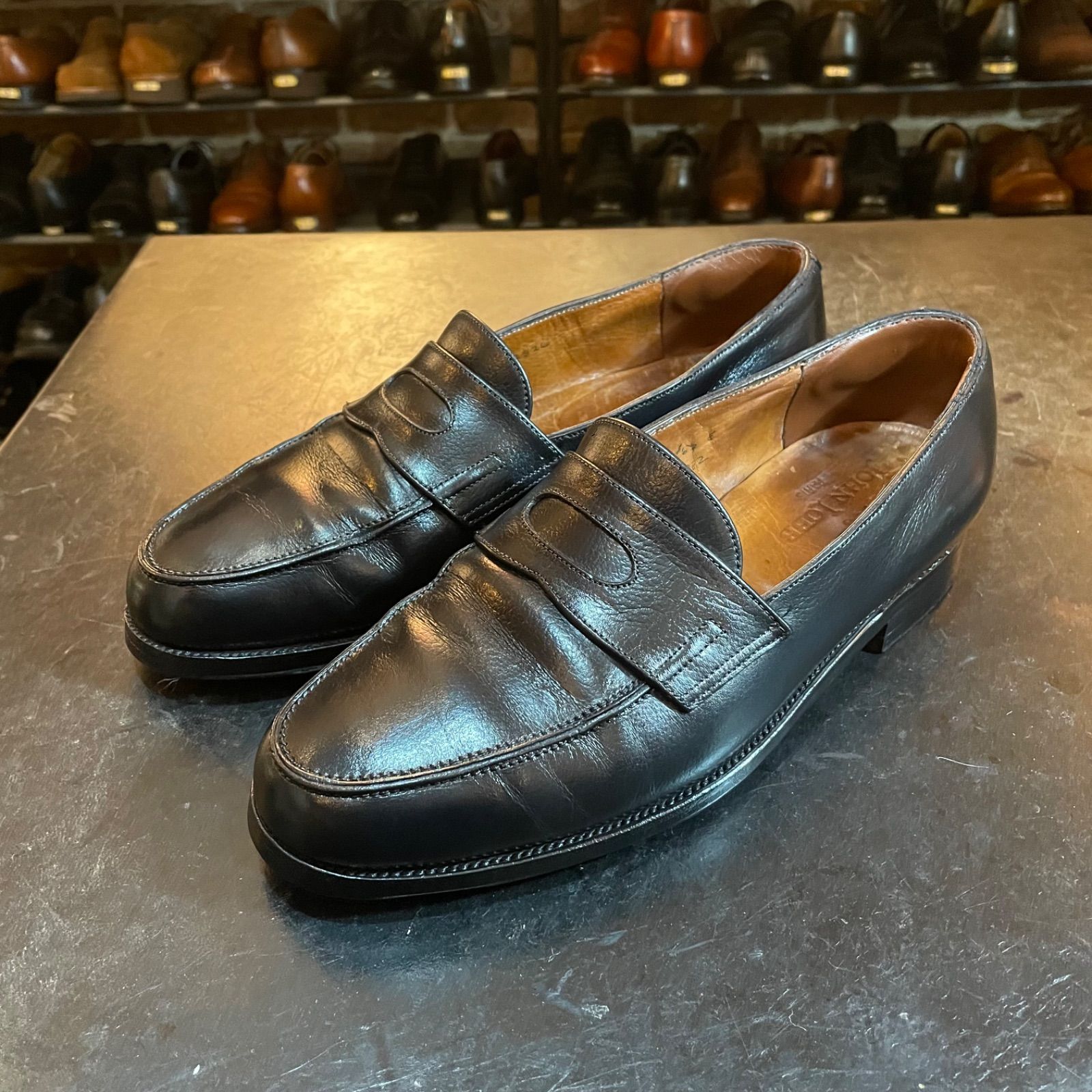 【良品】ジョンロブ　ペニー ローファー　LOPEZ /ロペス　旧ロゴ　革靴　6E 良品】ジョンロブ ペニー ローファー LOPEZ /ロペス 旧ロゴ 革靴 6E 旧