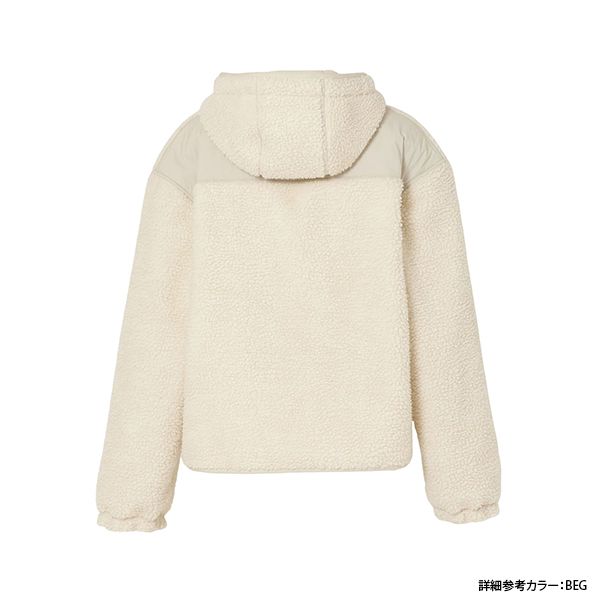 2025最新モデル NANGA ナンガ N 2530-1 P 116 D ボア フリース フルジップパーカー ウィメンズ BOA FLEECE BLK L