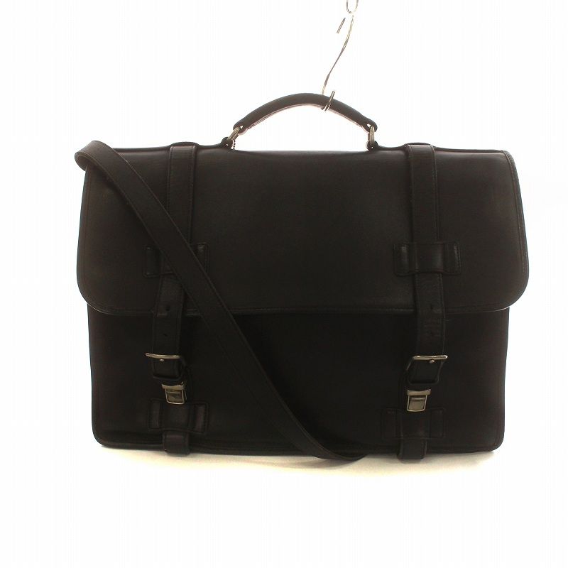 美品✨COACH コーチ 2way ビジネスバッグ オールドコーチ 黒 5180 美品COACHオールドコーチ2Way本革レザービジネスバッグブラック黒