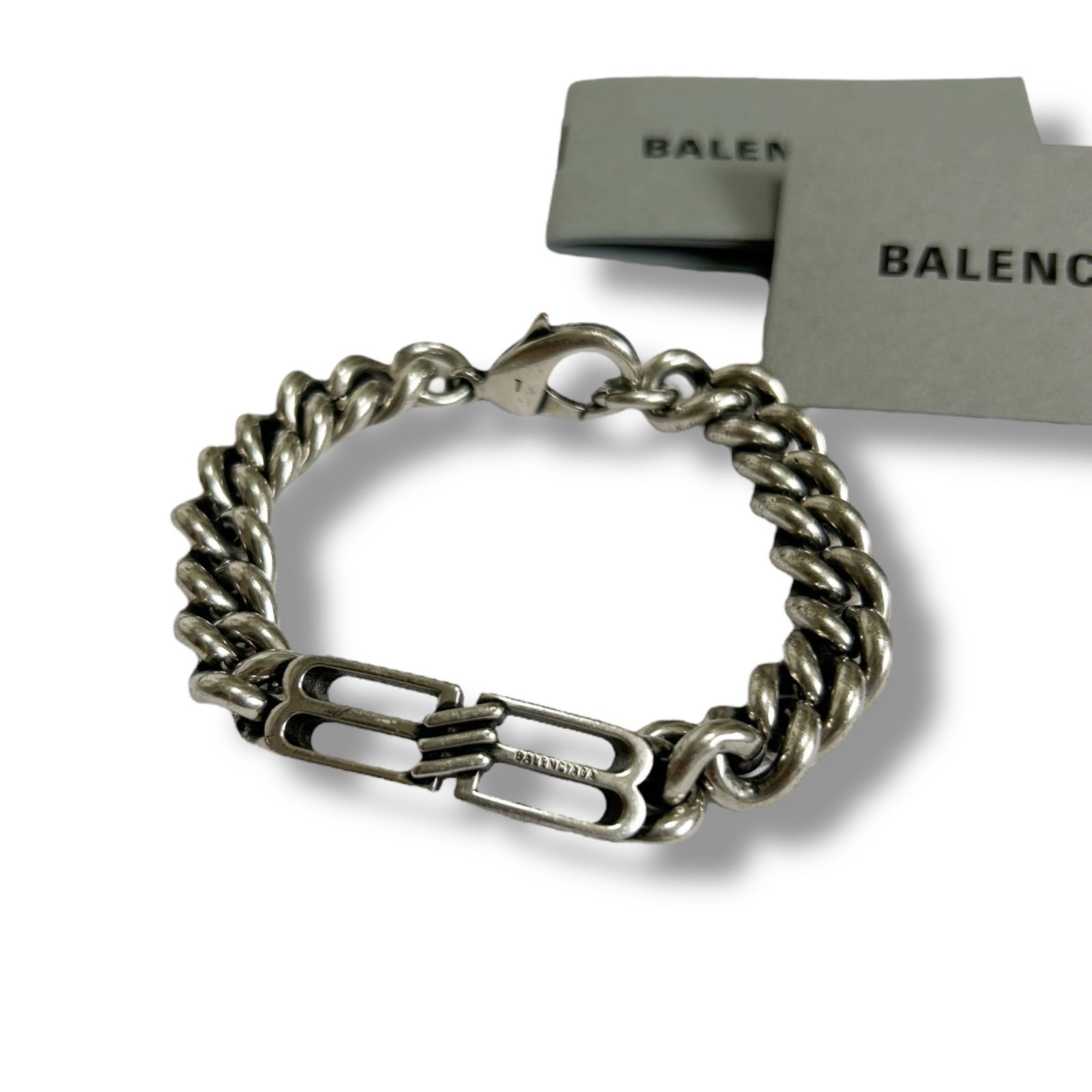 BALENCIAGA シルバーチェーンブレスレット 現行品 バレンシアガ シルバーチェーンブレスレット - メルカリ
