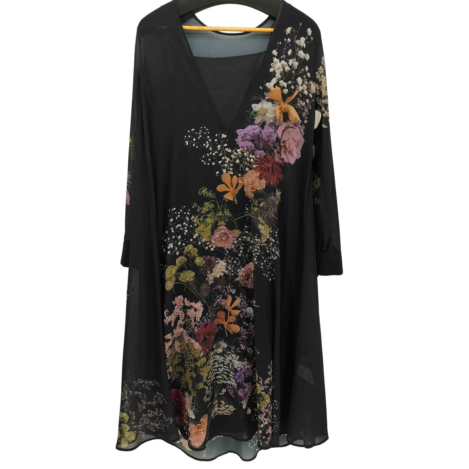 AMERI ワンピース Vネック 着画あり☆UND 2WAY DARIA V NECK DRESS