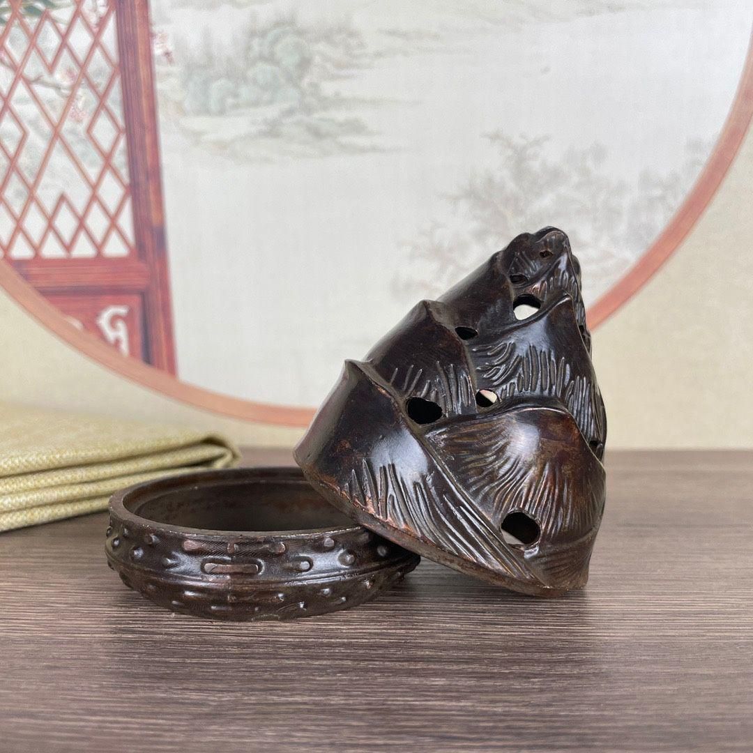 銅 細工 博山炉 茶道具 香道具 装飾品 工芸品 置物 銅 細工 茶道具 香道具 竹子博山炉 工芸品 美術品 置物