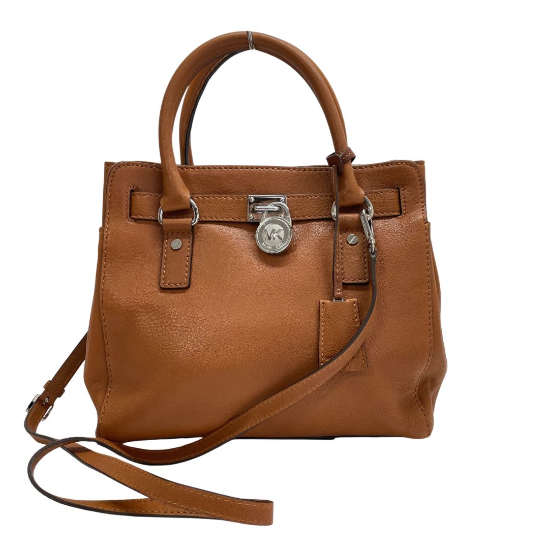 美品　MICHAEL KORS ブラウン ハンドバッグ 美品】マイケルコース レザーハンドバッグ ショルダーバッグ