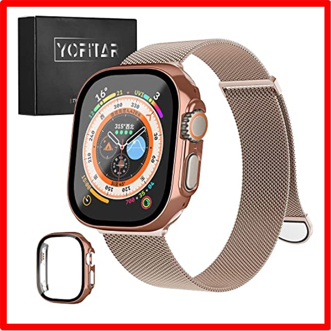 Apple Watch Ultra 2- 49mmチタニウムケースとブルー ...