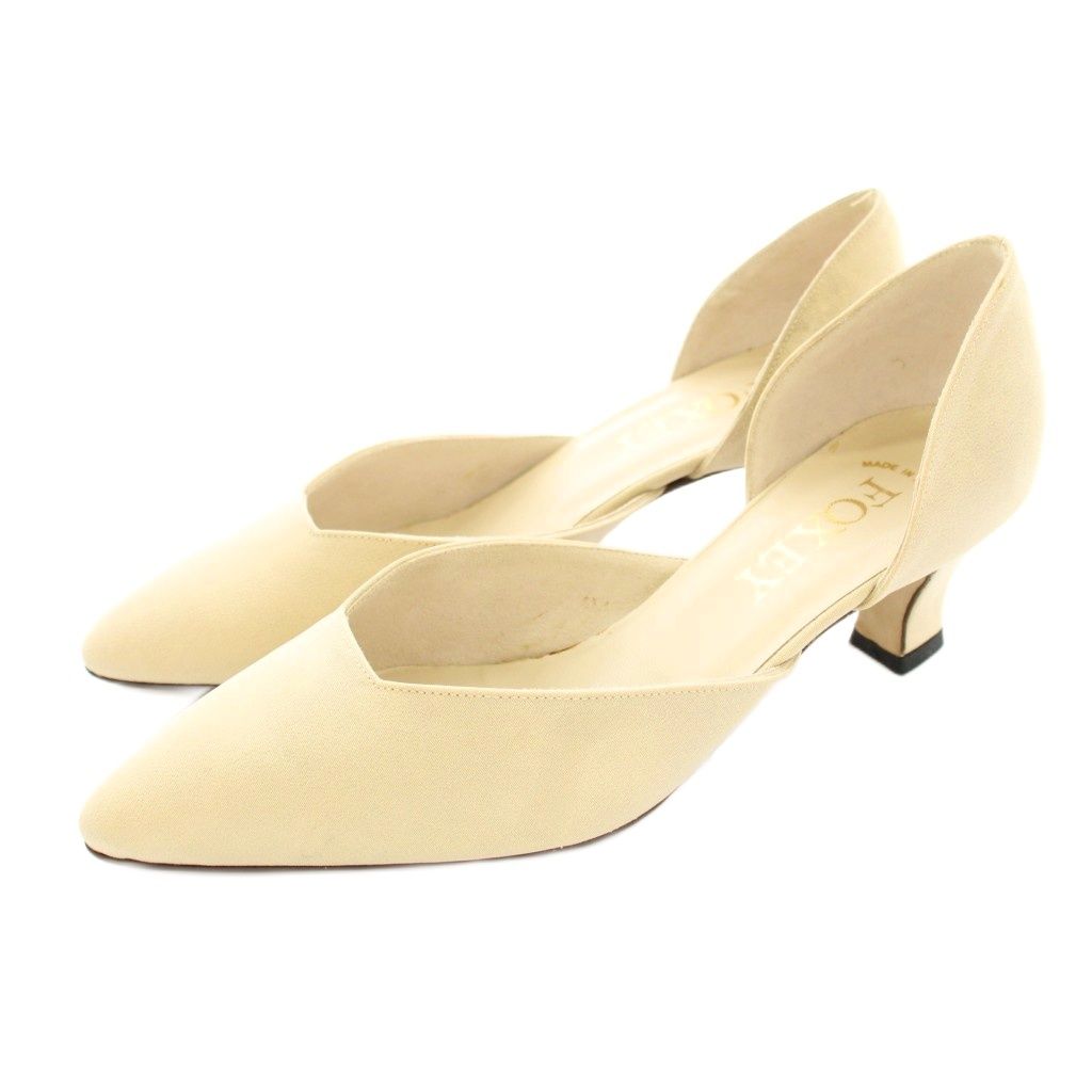 FOXEY　パンプス フォクシー FOXEY パンプス チャンキーヒール 36.5 ベージュ /KU