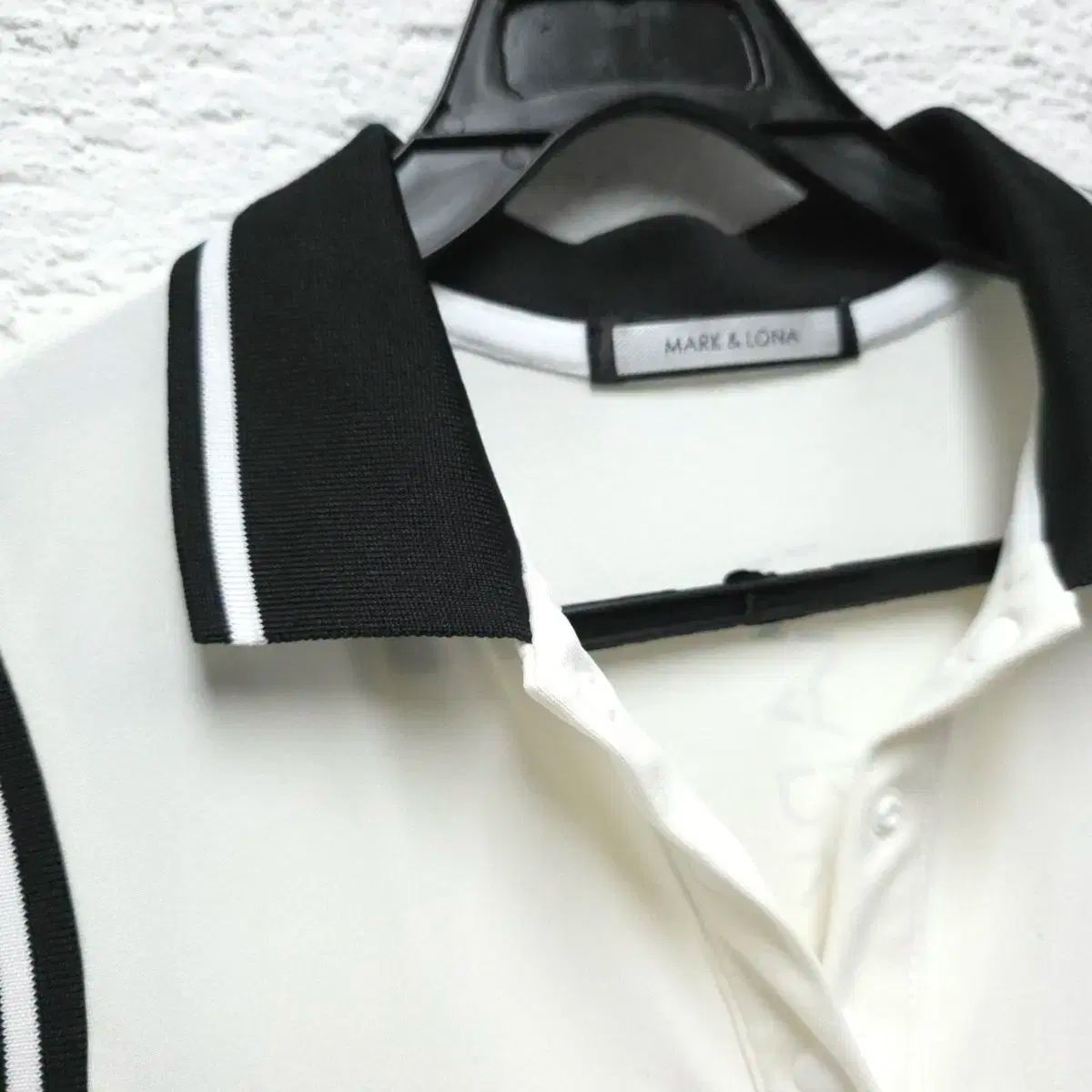 マークアンドロナ 襟付きスリーブレス ワンピース ゴルフ MARK & LONA