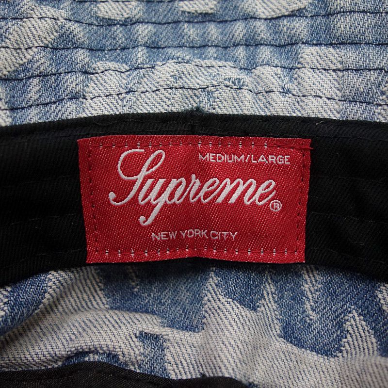 シュプリーム 22SS Fat Tip ジャガードデニム バケットハット M/Ｌ Supreme(シュプリーム) 22SSFat Tip Jacquard Denim Hatバケット