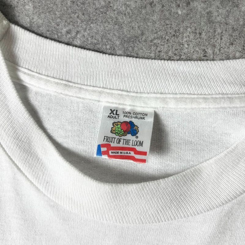 90s USA製 キャラクター メッセージ プリント 半袖 Tシャツ XL / 90