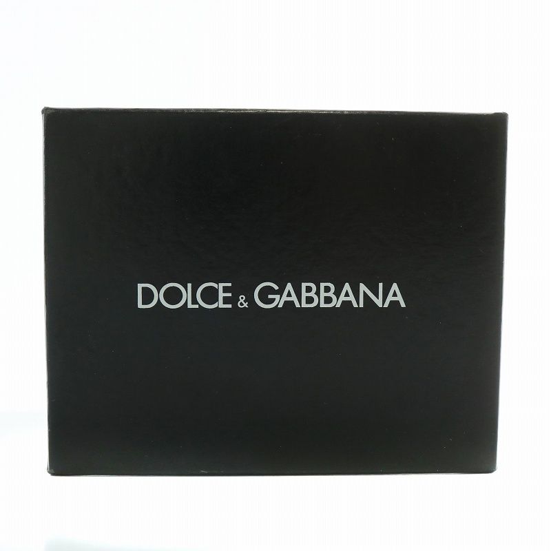 美品✨ドルチェ&ガッバーナ クロコ　型押し 二つ折り財布　ドルガバ ドルガバ ] D＆G クロコ型押しエナメルカーフ 二つ折財布