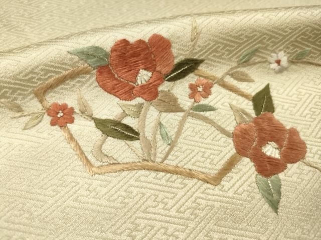 平和屋着物□訪問着 駒刺繍 絞り 枝花文 金彩 正絹 逸品 DAAU8544zy