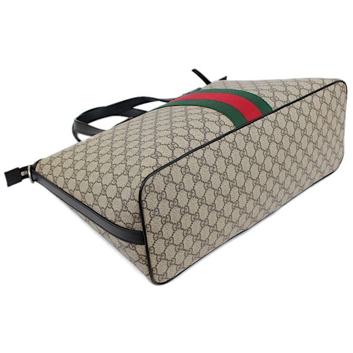 美品 グッチ GUCCI GGスプリーム PVC ブラック 黒 シェリー ショルダー