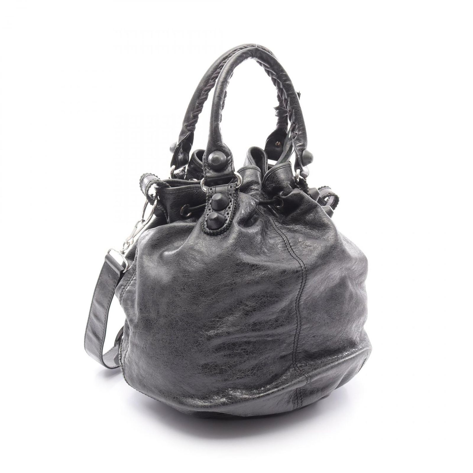 BALENCIAGA バレンシアガ ジャイアント ポンポン ハンドバッグ