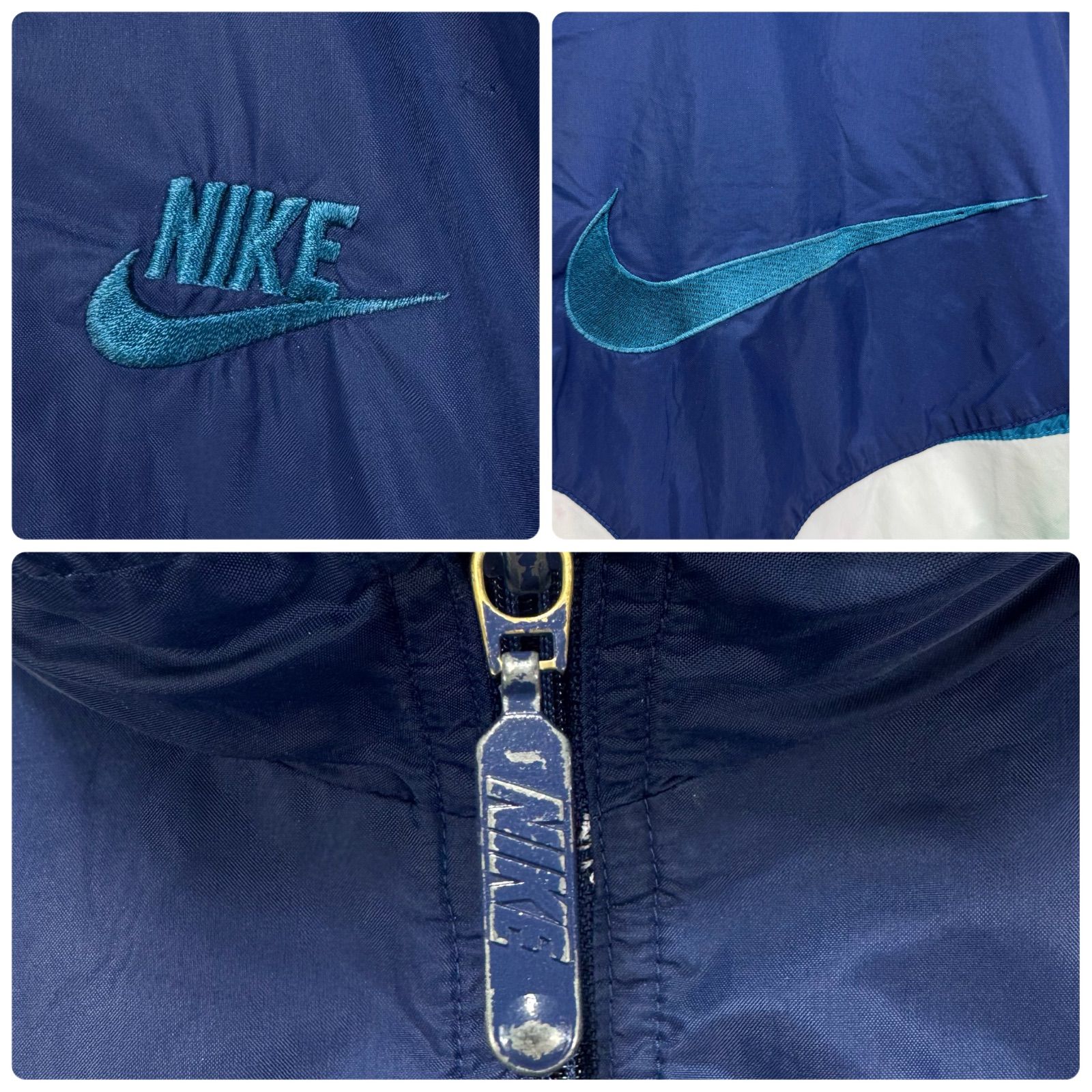 NIKE ナイキ ナイロンジャケット 刺繍ロゴ バックロゴ USA製 90s
