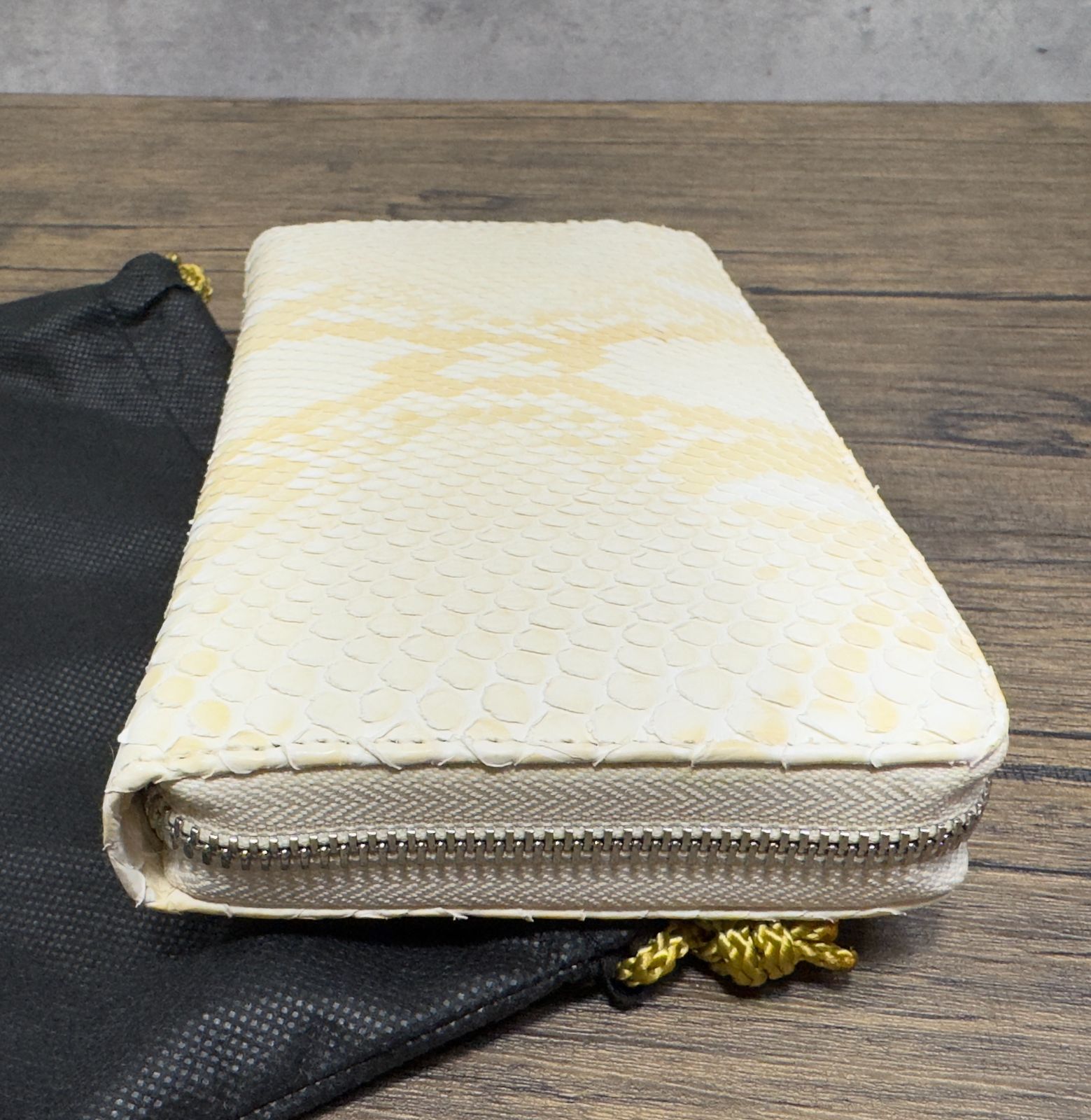 ホワイトパイソン パイソンレザー長財布 財布 ハンドメイド 高級本革 