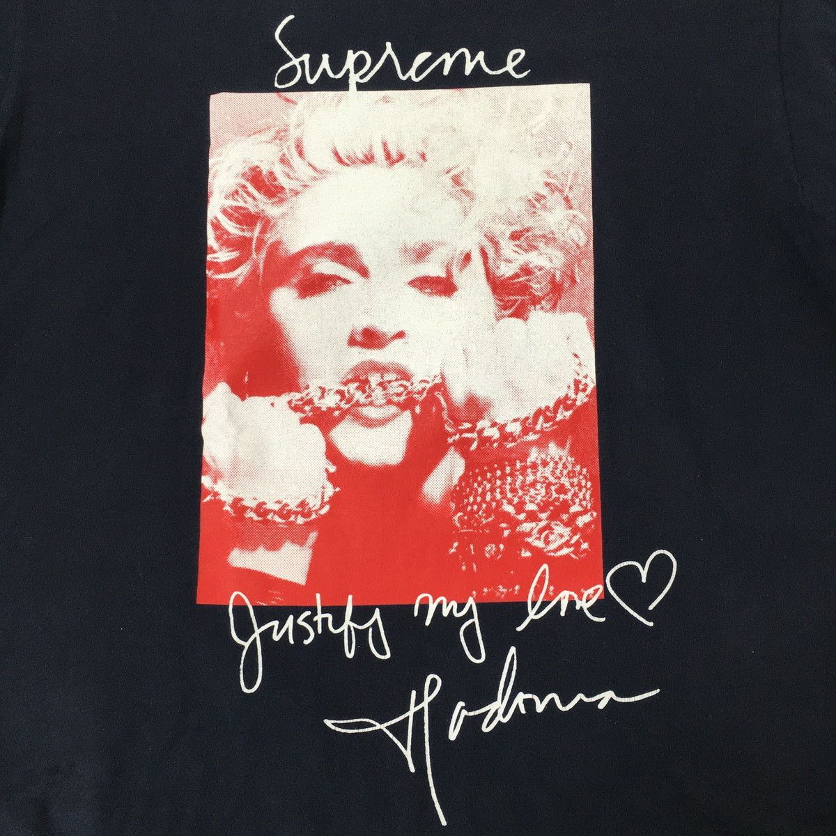 Supreme シュプリーム Tシャツ Madonna Tee 18AW マドンナ ネイビー NAVY 紺 半袖 M クリックポスト
