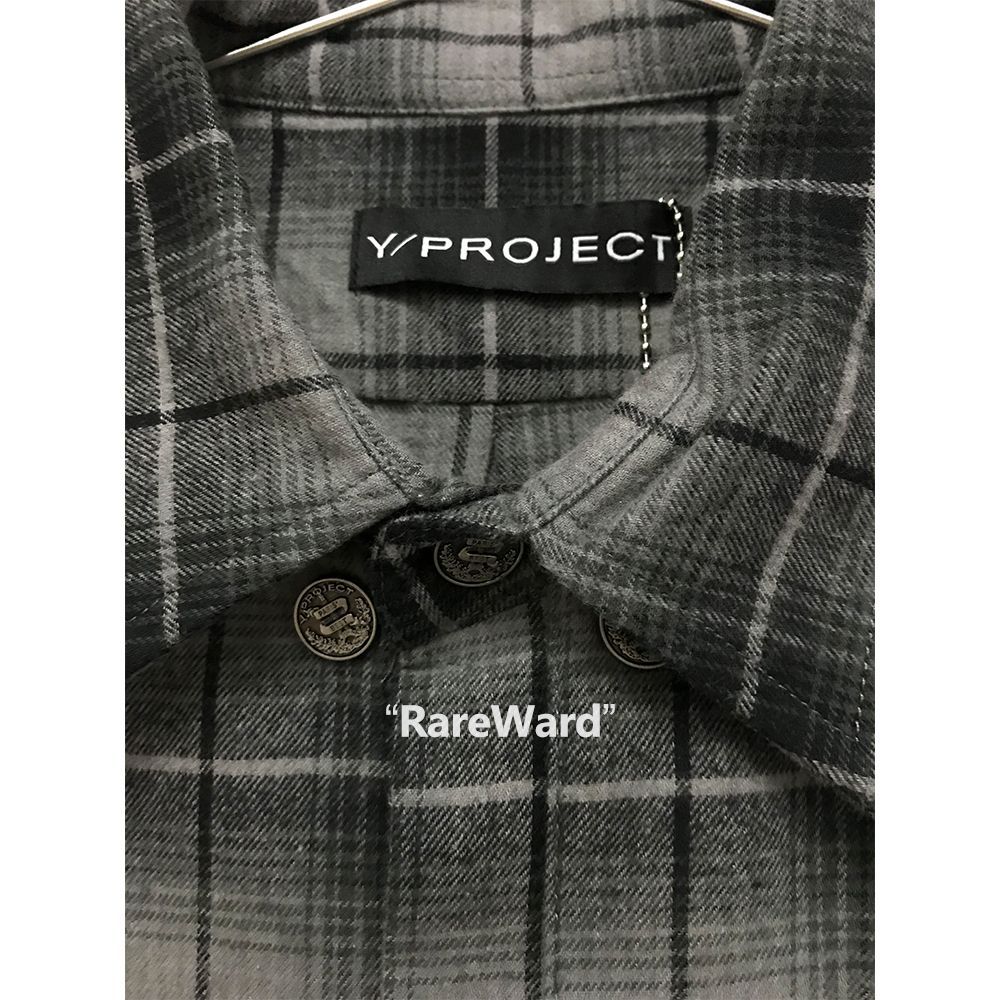 Y/Project (ワイプロジェクト) Snap Off シャツ Gray & Black サイズM 