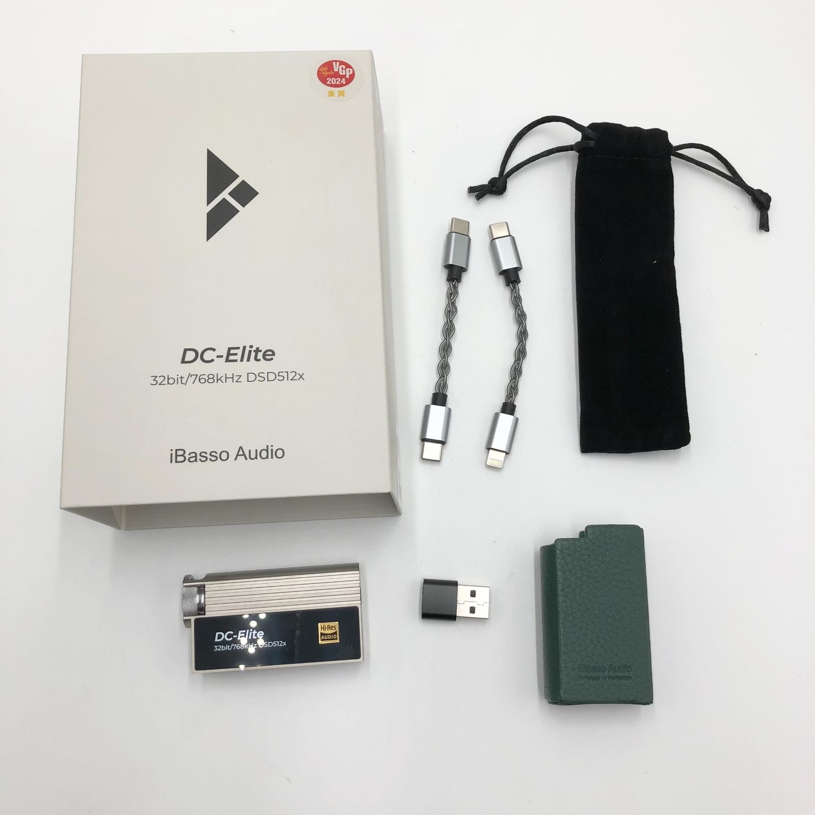VGP2025金賞 iBasso Audio DC-Elite アイバッソ フラッグシップポータブルDAC|AMP TypeC USBDAC ROHM社 BD34301EKV3.5mm 4.4mm SPDIF DSD512