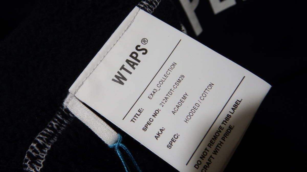 WTAPS ダブルタップス ACADEMY/HOODED/COTTON プルオーバフーディ