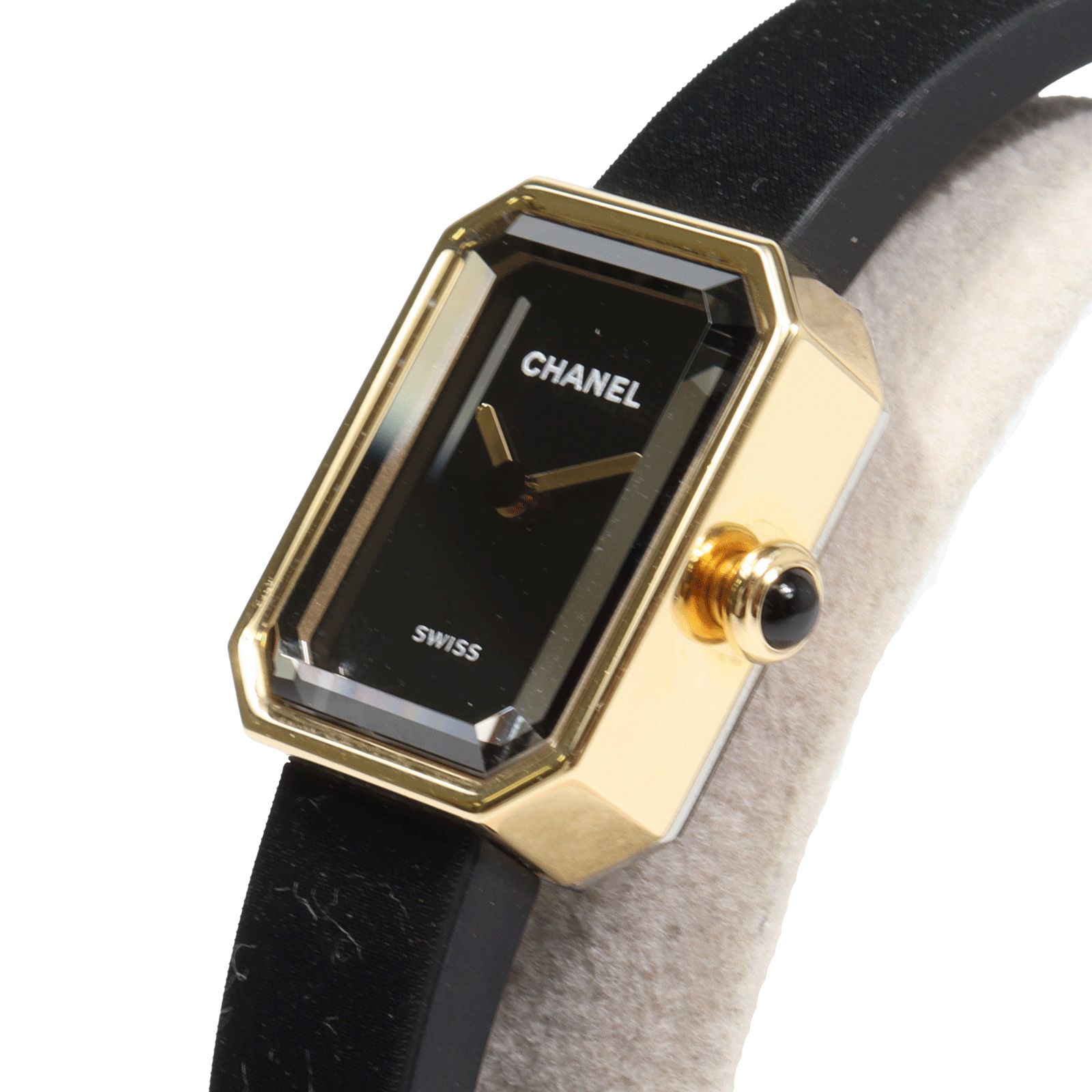 CHANEL シャネル 750YG プルミエール リボン H6125 チタン×ヴェル 