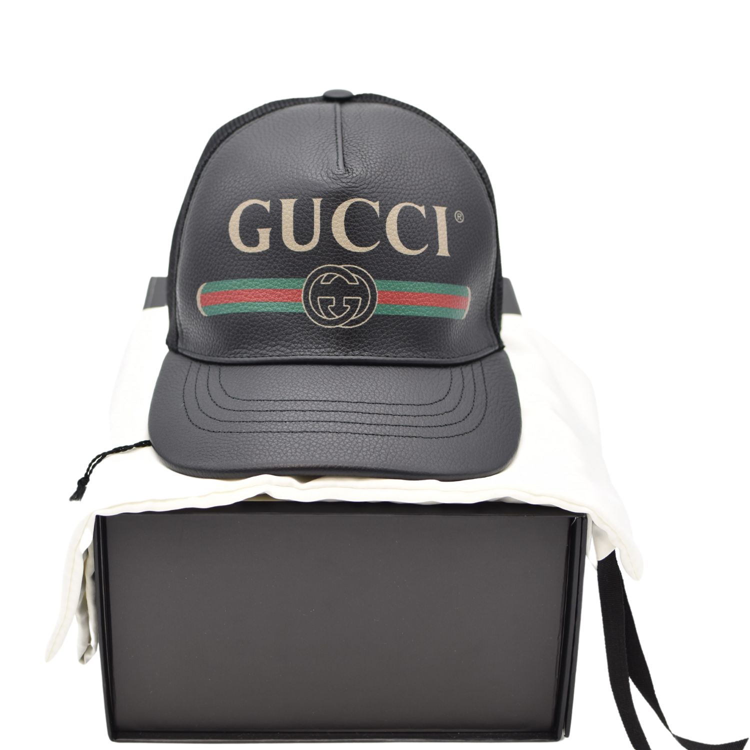 GUCCI グッチ ベースボールキャップ ロゴプリント シェリー 
