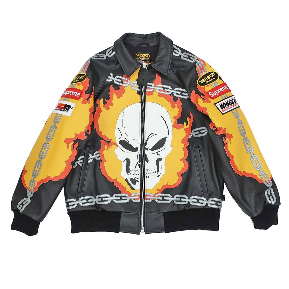 Supreme Vansonコラボジャケット グレー/ネイビー SS22 Supreme Vanson Leathers Cordura Mesh Jacket (Supreme
