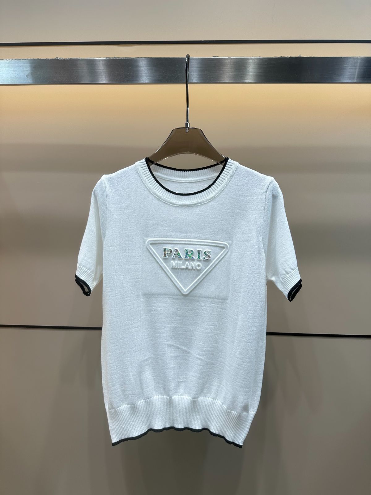 今日特価】Prada 25 夏季 ストライプカラーブロック ニット