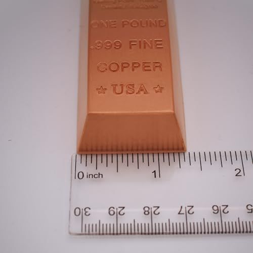 銅の延べ棒 1ポンドインゴット ペーパーウェイト 純度999 化学元素デザイン