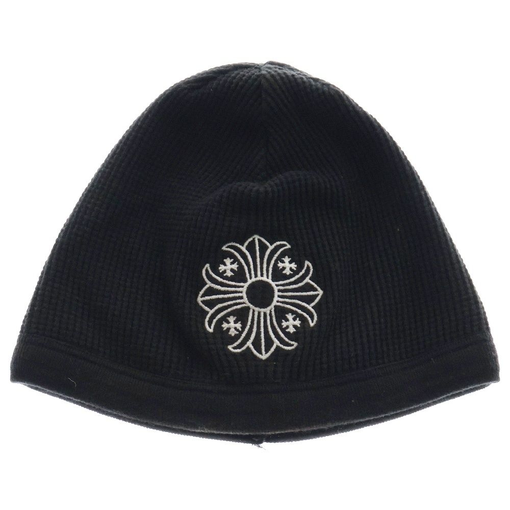 ☀ CHROME HEARTS クロムハーツ THERMAL BEANIE CH PLUS サーマルビーニー CHプラス刺繍 ニットキャップ 帽子 ブラック