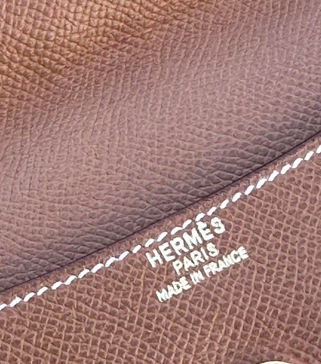 ◆本物◆エルメスHERMESポシェットリオクラッチバッグセカンドバッグゴールドH金具クシュベルカーフ
