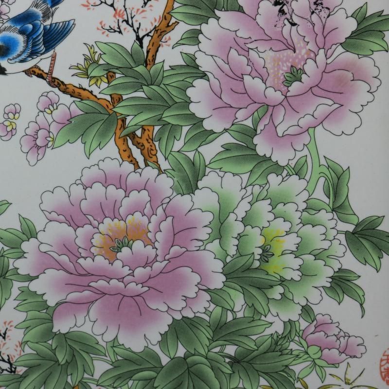 景徳鎮 花鳥図陶板画 書斎 装飾品 工芸品 美術品 置物 - メルカリ