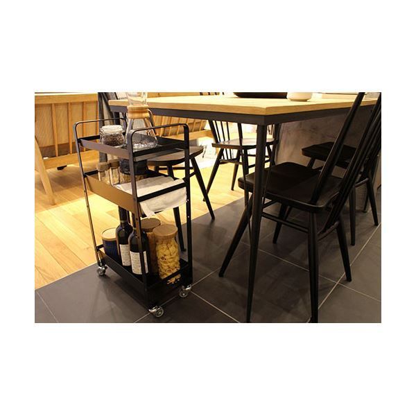 日東 ストレージワゴン 高さ3段階調節 ブラック SW-BK TALLINNNEXPO_COM