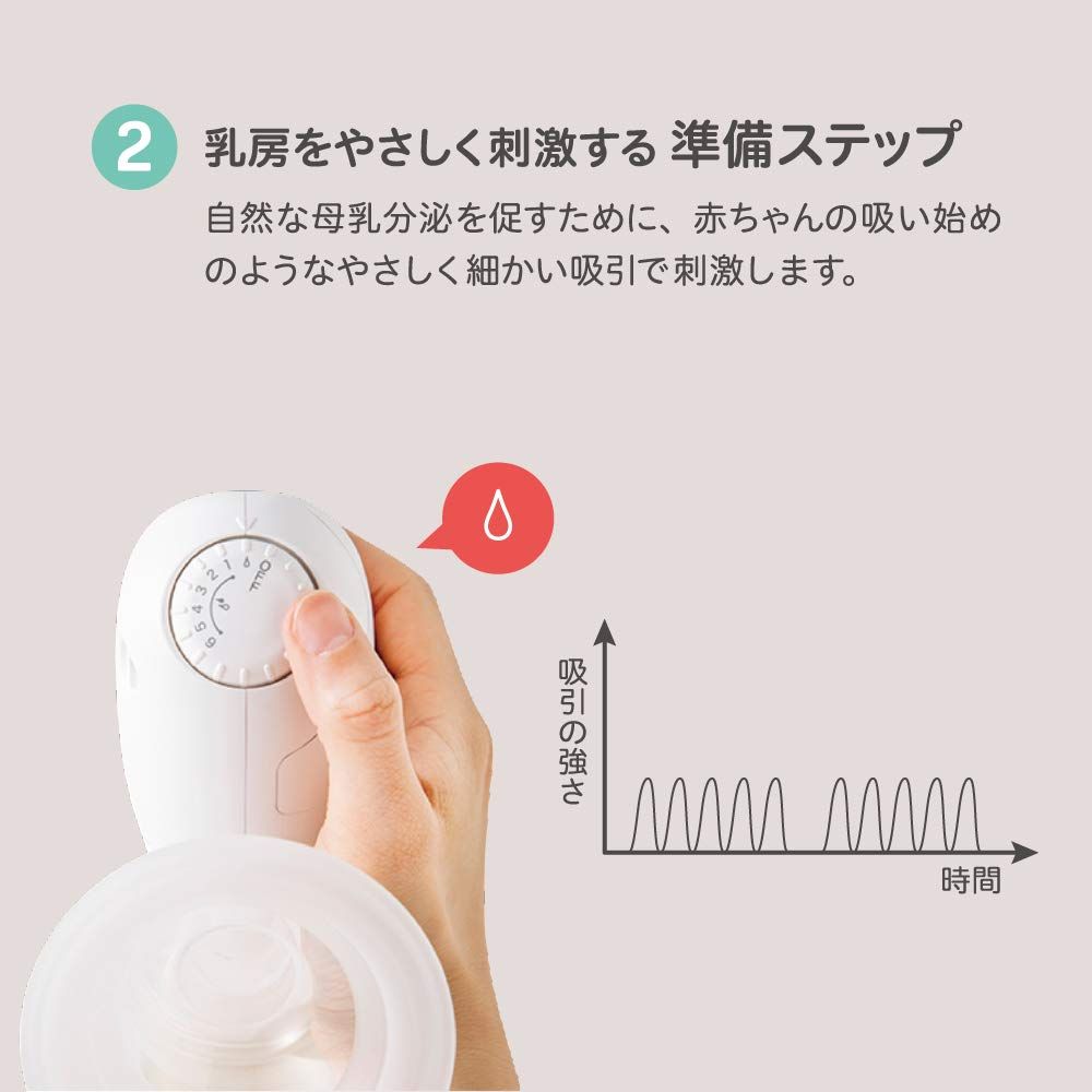 ピジョン さく乳器 電動タイプ 母乳アシスト ハンディフィット コンパクト