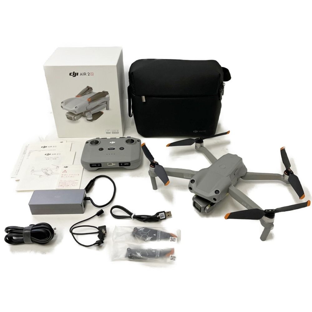 ◆◆DJI  ドローン DJI DA2SUE1 Air 2s RCケーブル(MicroUSBコネクター)欠品・オプション(PGYTECH拡張ランディングギア・LEDヘッドランプ)付 DA2SUE1