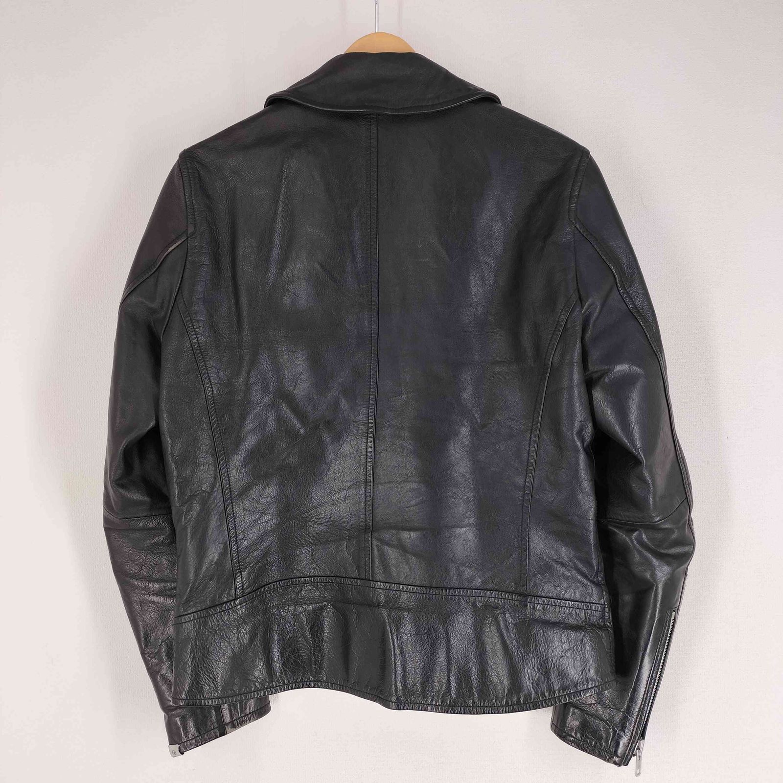 ヴァンキッシュ VANQUISH 裏地赤 カウレザー ダブルライダース