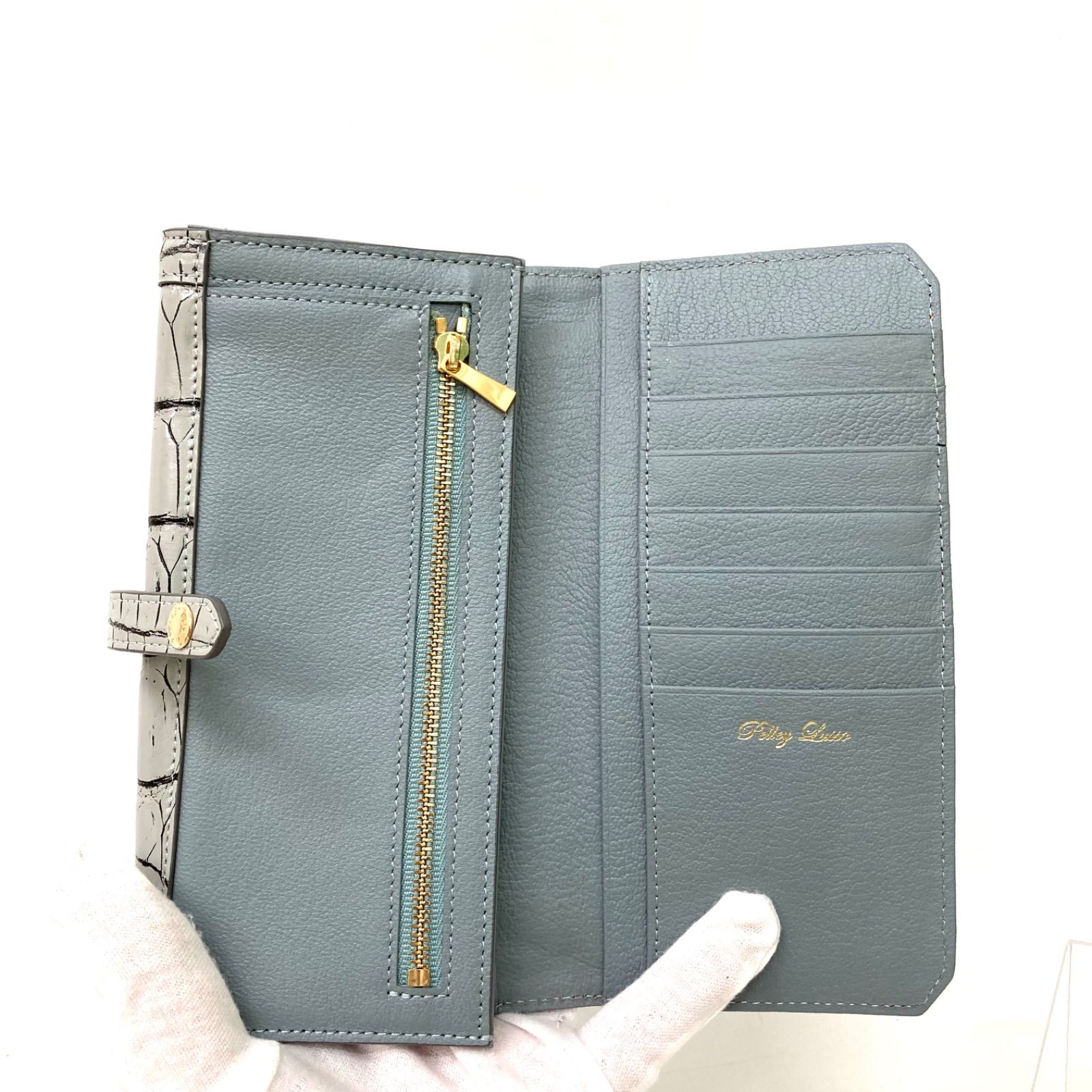 ?最終価格?【PELLEY LUSSO】美品 ペレリールッソ グレー 長財布 
