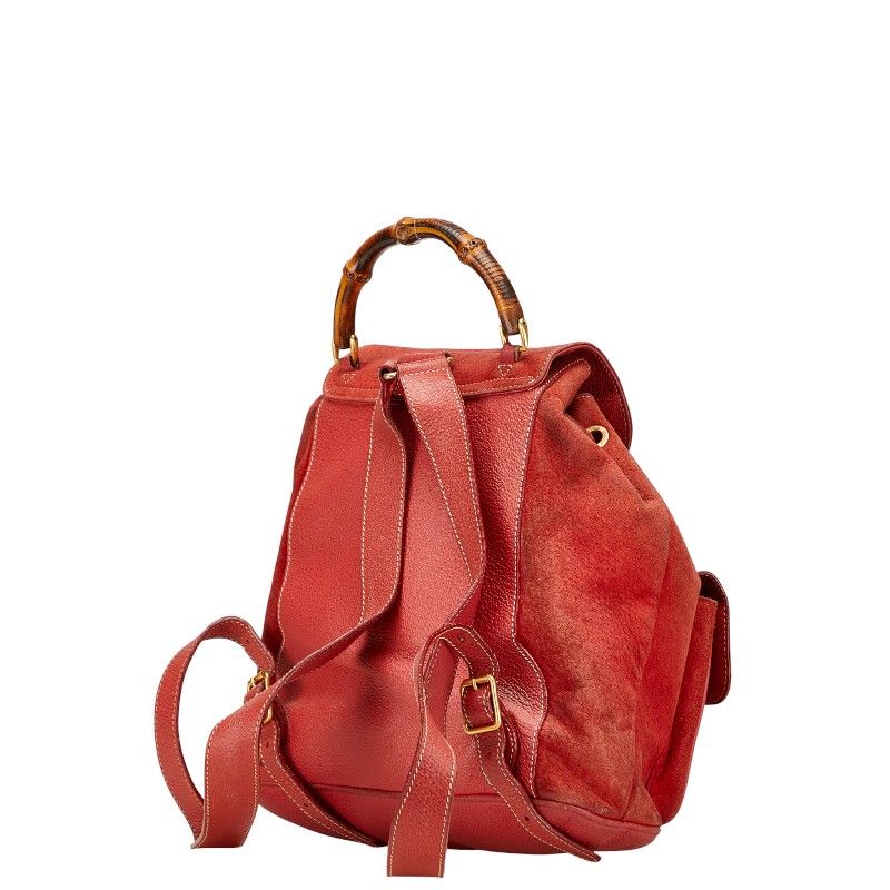 GUCCI リュック バンブー ヌバックレザー スウェード GUCCI グッチ バンブー リュックサック バックパック スエード
