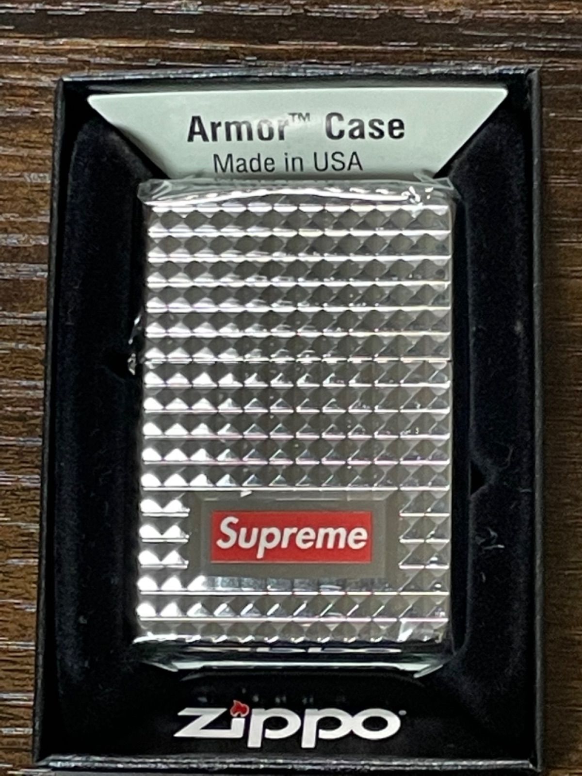 zippo シュプリーム シルバー ダイヤモンドカット armor 2017年