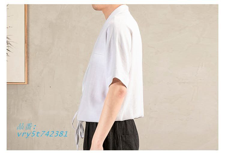 ❤ チャイナ服 カジュアル チャイナシャツ カンフー服 漢服 メンズ ショール チャイナボタン 五分袖 半袖 中華風 男性用 vry5t742381