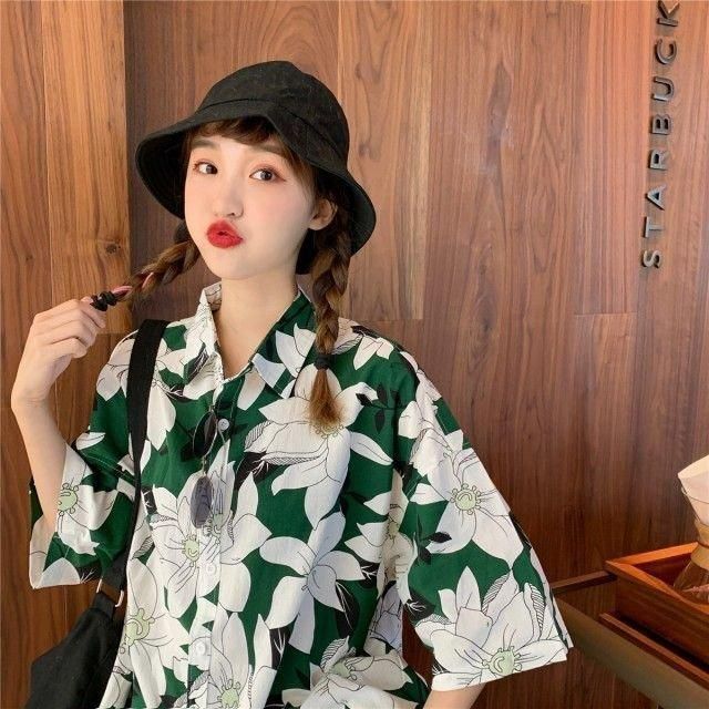 アロハシャツ 花柄シャツ レディース 半袖 柄 ブラウス 花柄 総柄シャツ 大きいサイズ 3L 夏 プリント レディース ゆったり 開襟シャツ 春 カジュアル アロハシャツ トップス レディース 花柄 襟付き シャツ ブラウス