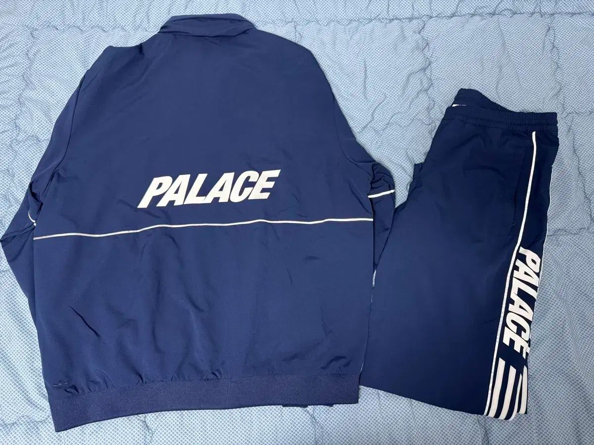 XL M PALACE(パレス) X adidas(アディダス) 2nd インディゴブルー ハーフジップアップ パンツ セット