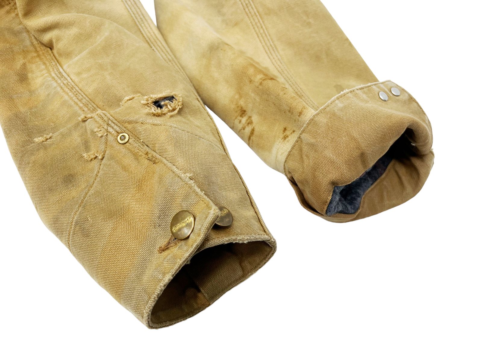 Carhartt ベージュ カバーオール　古着 Carhartt (カーハート) カバーオール コットンキャンバス ダック