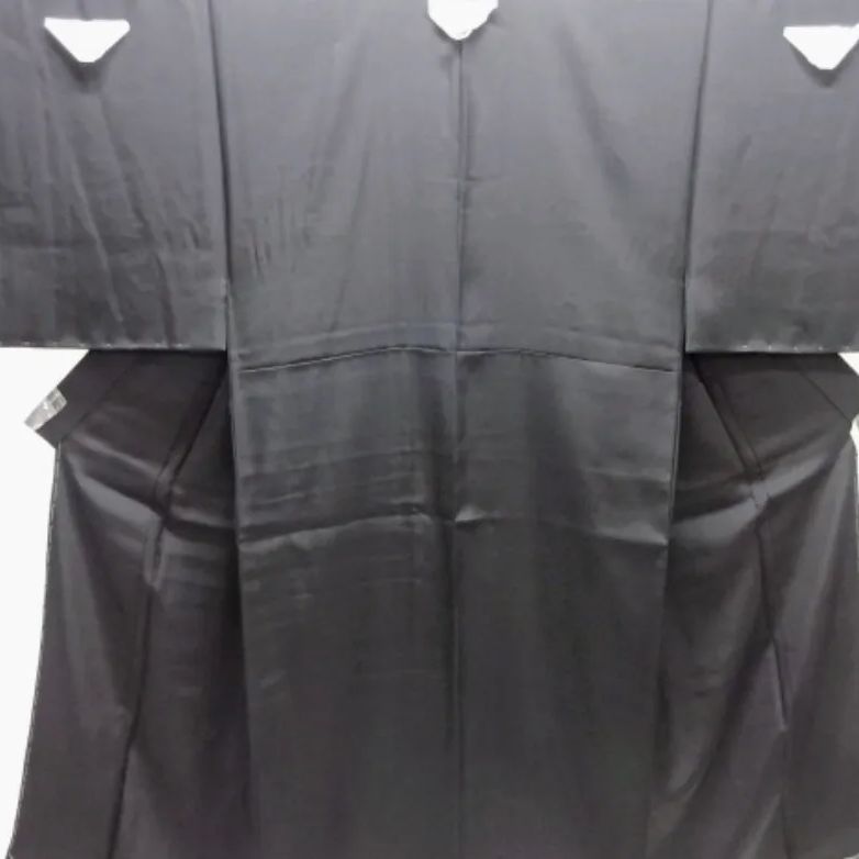 ♥ しつけ糸付き メンズ 黒紋付 羽織 着物セット 正絹 五つ紋