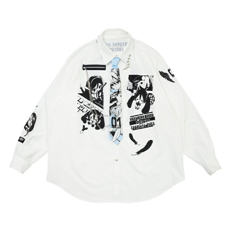 ACDC RAG エーシーディーシーラグ 初音ミク シャツ 長袖 ネクタイ