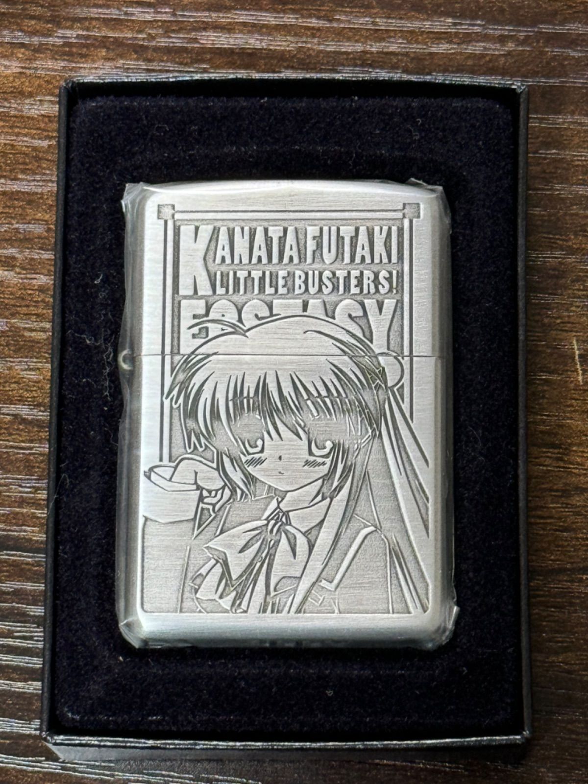 zippo リトルバスターズ 二木 佳奈多 LITTLE BUSTERS 猫 2008年製 ECSTASY エクスタシー 銀仕上げ 両面デザイン  デットストック 専用ケース 保証書 - メルカリ