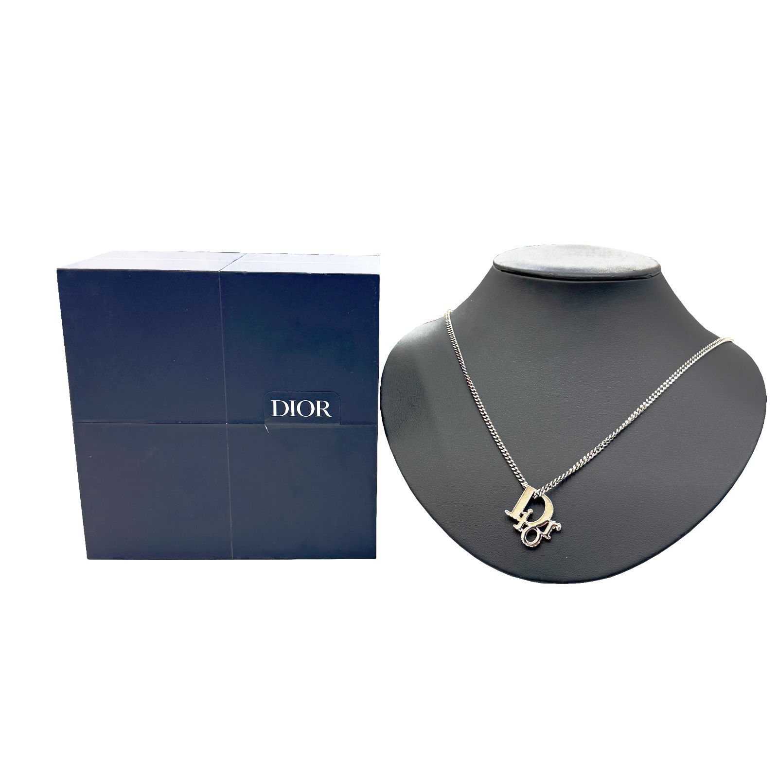 ★Dior★CD ICONシグネチャーDIAMOND ペンダントネックレス Christian Dior ディオール ペンダントネックレス シルバー CD